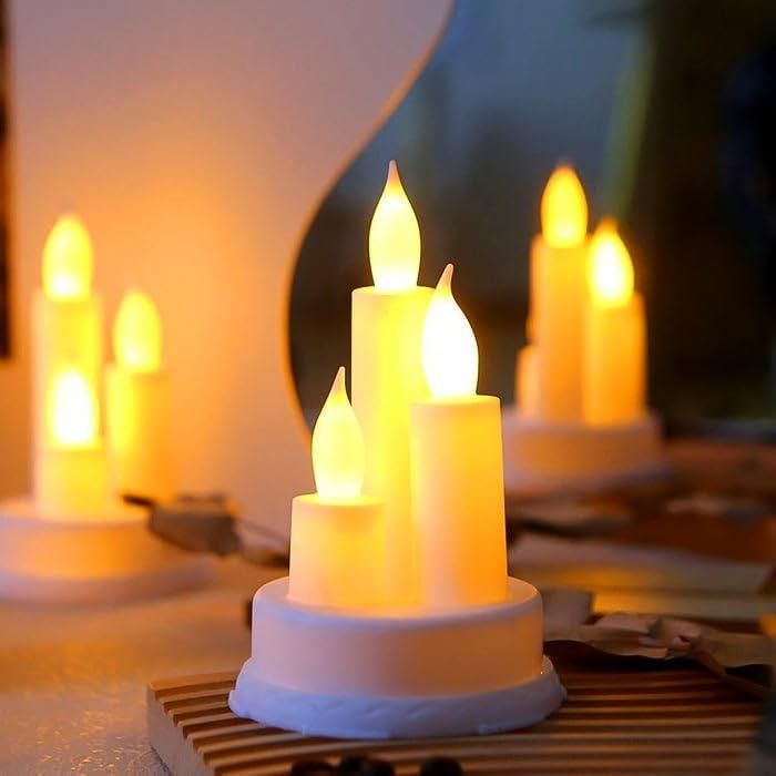2 Pcs LED Candles Lights – Elegant Flameless Glow for Every Occasion